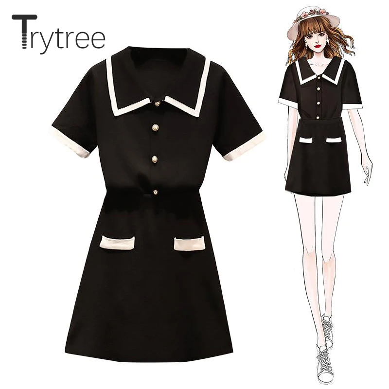 Trytree/летние женские комплекты из двух предметов повседневные однобортные