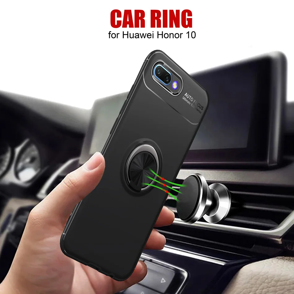 KOLPLER Cover For Huawei Honor 10 Case 360 Protection Soft Silicone Car Holder Magnetic Phone Cases Capa Bag | Мобильные телефоны и