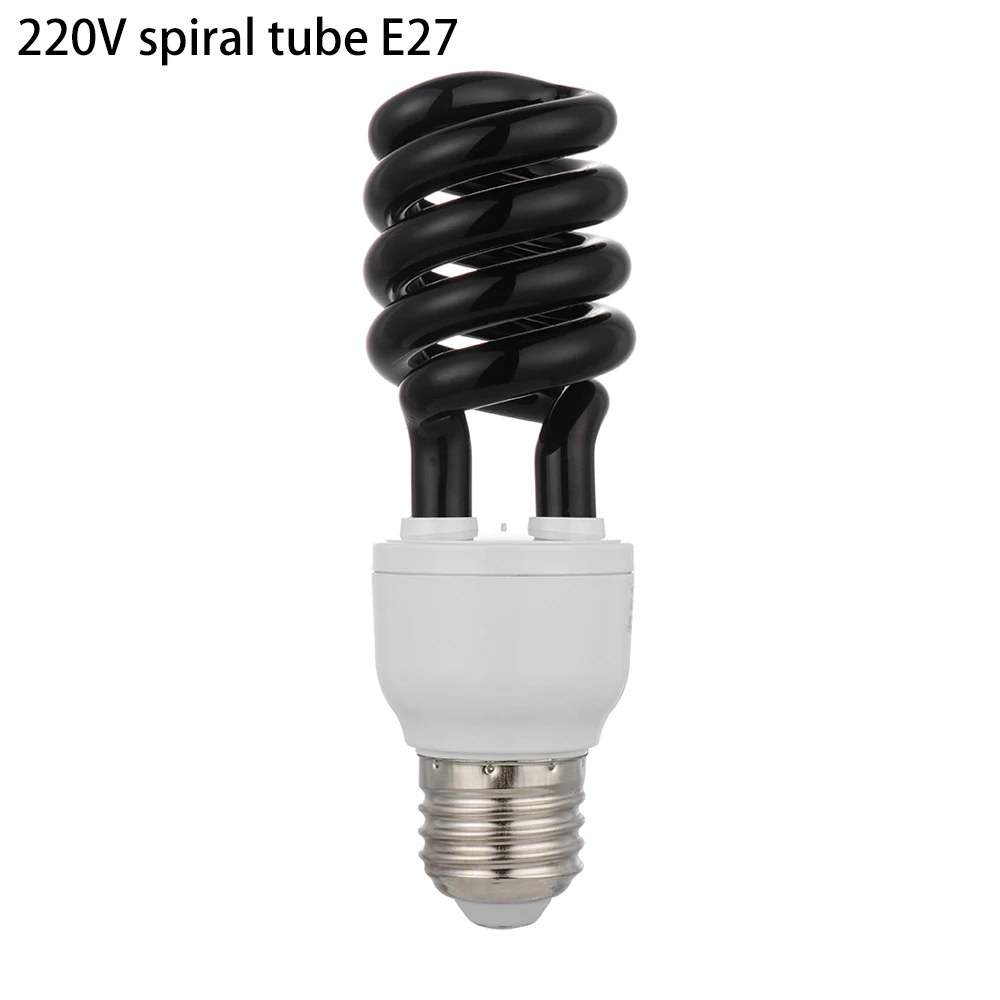 220V spiral tube E27 220 В E27 15-40 Вт ультрафиолетовая лампочка ультрафиолетовая флуоресцентная лампочка cfl спиральная фиолетовая лампа освещение Enegy сохранение черного света - Испускаемый цвет: 220V spiral tube E27