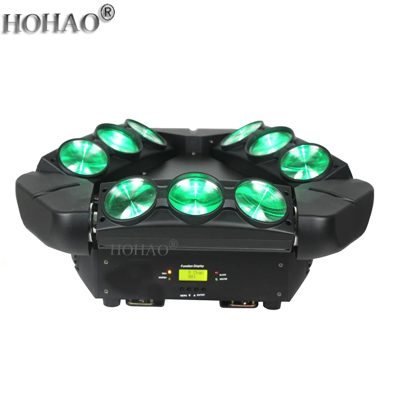 HOHAO 2X продаж высокое Яркость 9X12 Вт RGBW 9 птицы перемещения луча света диско
