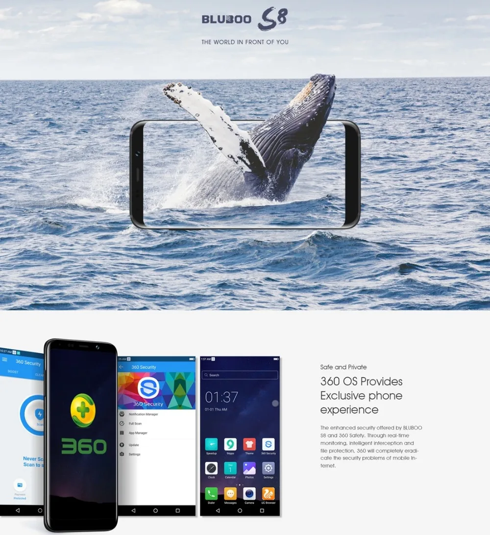 BLUBOO S8 смартфон 5 7 &quotHD 18:9 полный Экран Восьмиядерный 3G RAM 32G ROM Android 0 двойной камеры