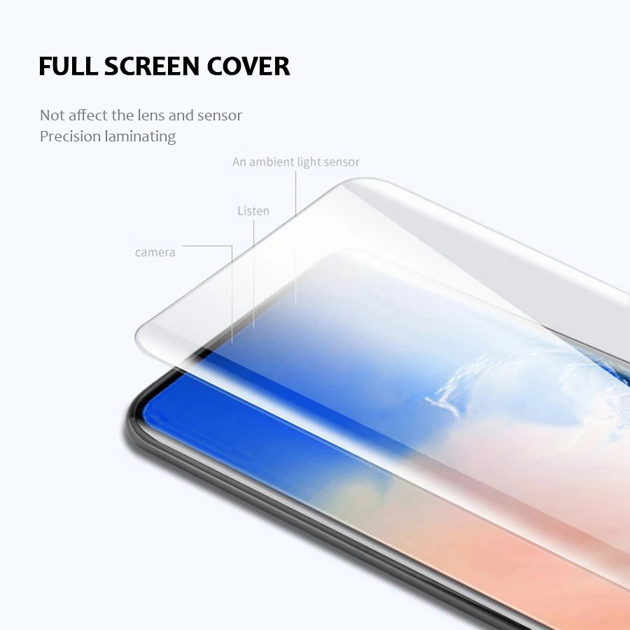 VALAM УФ полное закаленное стекло для Samsung S10 покрытие нано жидкое прозрачное