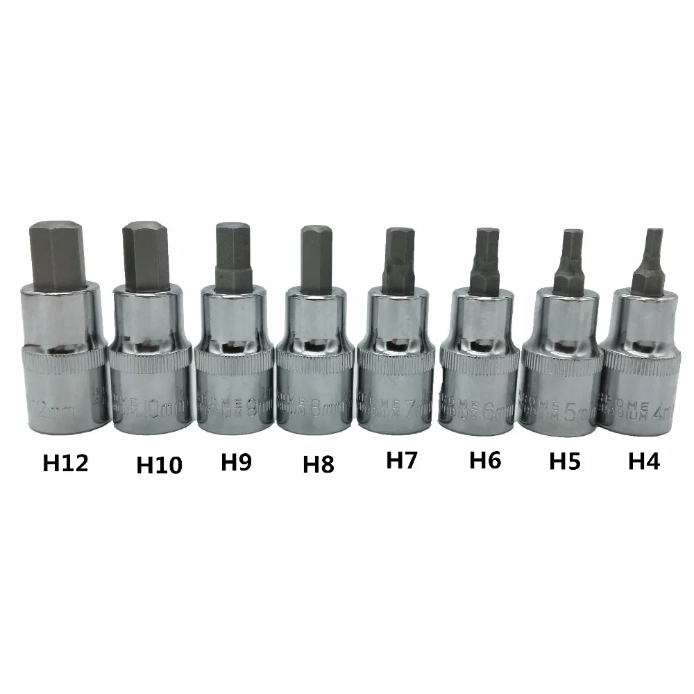 Набор шестигранных бит HUAFENG 8 шт. 1/2 дюйма CRV H4 H5 H6 H7 H8 H9 H10 H12 | Инструменты
