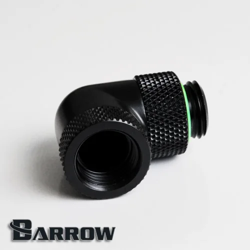 Курган черный серебристый цвет G1/4''thread 90 градусов двумя поворотными фитинг
