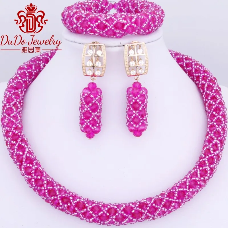 Комплект ювелирных изделий для свадьбы 2018 в комплекте: ожерелье столбик