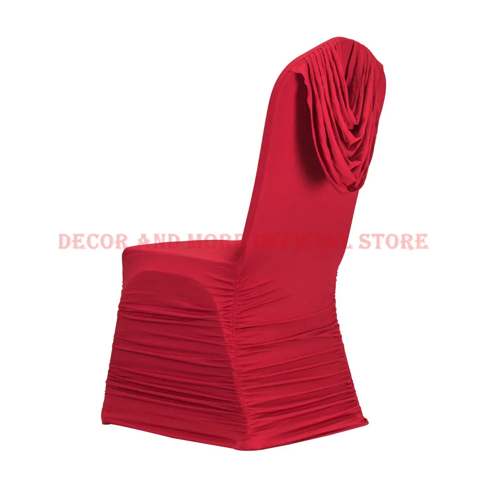 50PCS/LOT Wholesale Wedding Chair Covers Party Banquet Dining Cover Spandex Stretch Universal Decoration Black White Red | Дом и сад
