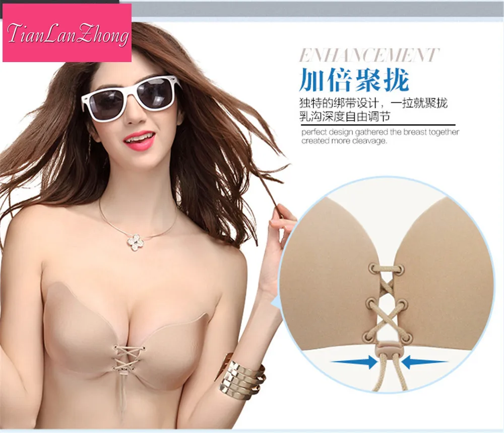 Hot sell invisible bra women girl sexy breath push up seamless strapless invisible bra