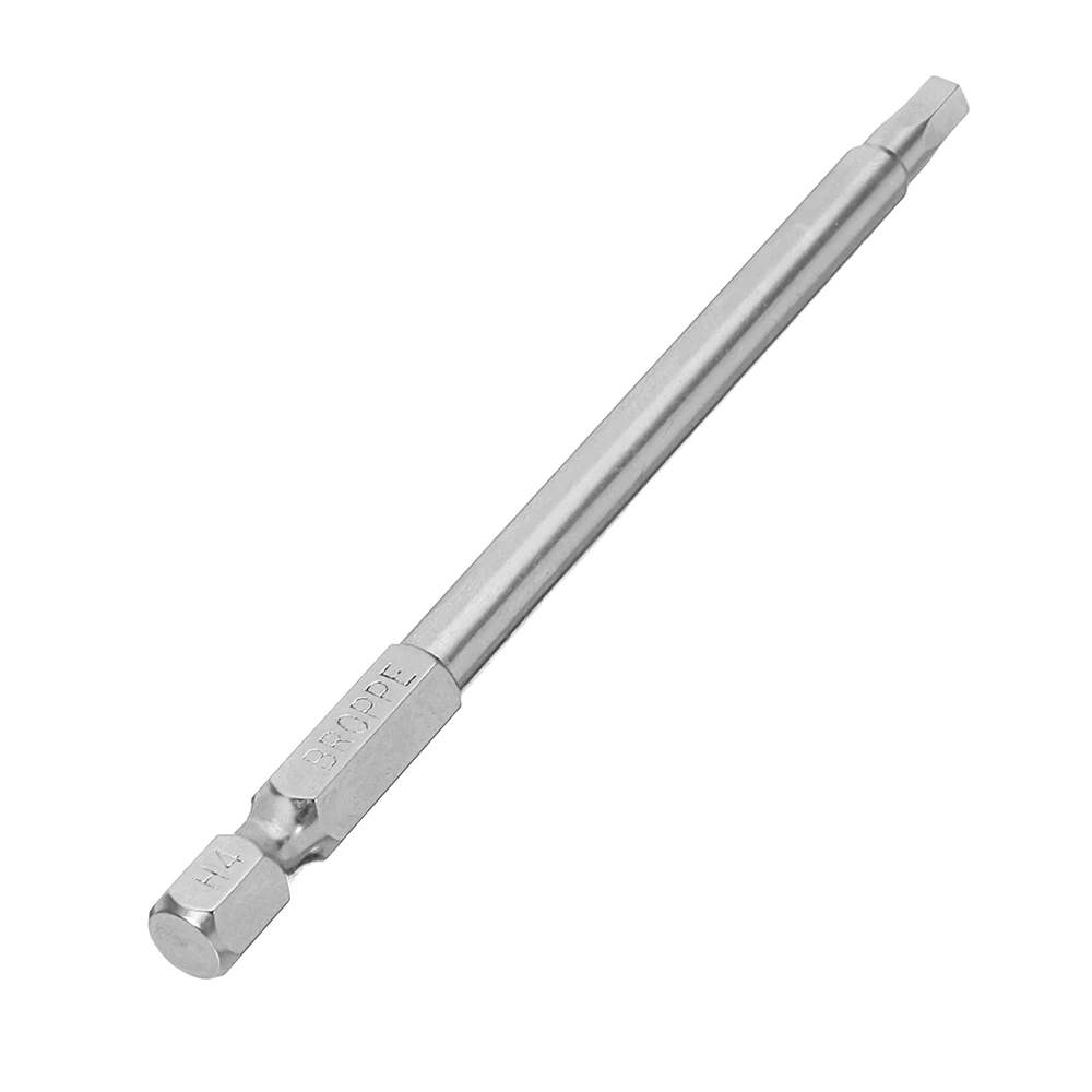 Broppe 5 шт. 100 мм H2.5-H6 отвертка с шестигранной головкой 1/4 дюймов шестигранный хвостовик S2 магнитные отвертки биты ручные инструменты H2.5 H3 H4 H5 H6