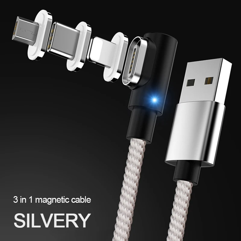 Магнитный кабель VOXLINK Micro usb type C, адаптер для быстрой зарядки телефона, Microusb type-C, магнитное зарядное устройство usb c для iphone samsung S8 9