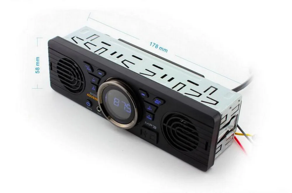 1 din автомагнитола MP3 аудио плеер Bluetooth hands-free стерео FM Встроенный 2 динамика поддерживает USB SD AUX аудио воспроизведение