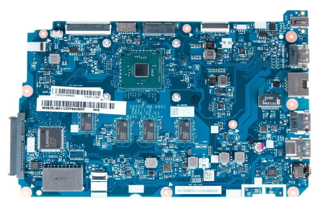 Для Lenovo Ideapad 110 14 15IBR Материнская плата ноутбука NM A801 w/ N3060 1 60 ГГц SR2KN 100% ТЕСТ