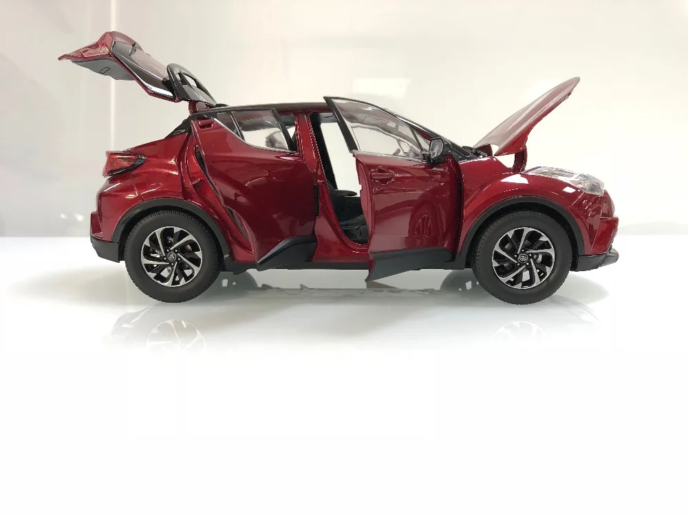 1:18 литье под давлением модель для Toyota IZOA C-HR красная Игрушечная машина из сплава миниатюрная коллекция подарки CHR C HR
