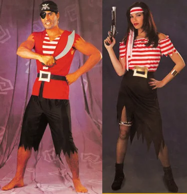 Новое поступление! Мужской и Женский костюм пирата карибского моря набор для