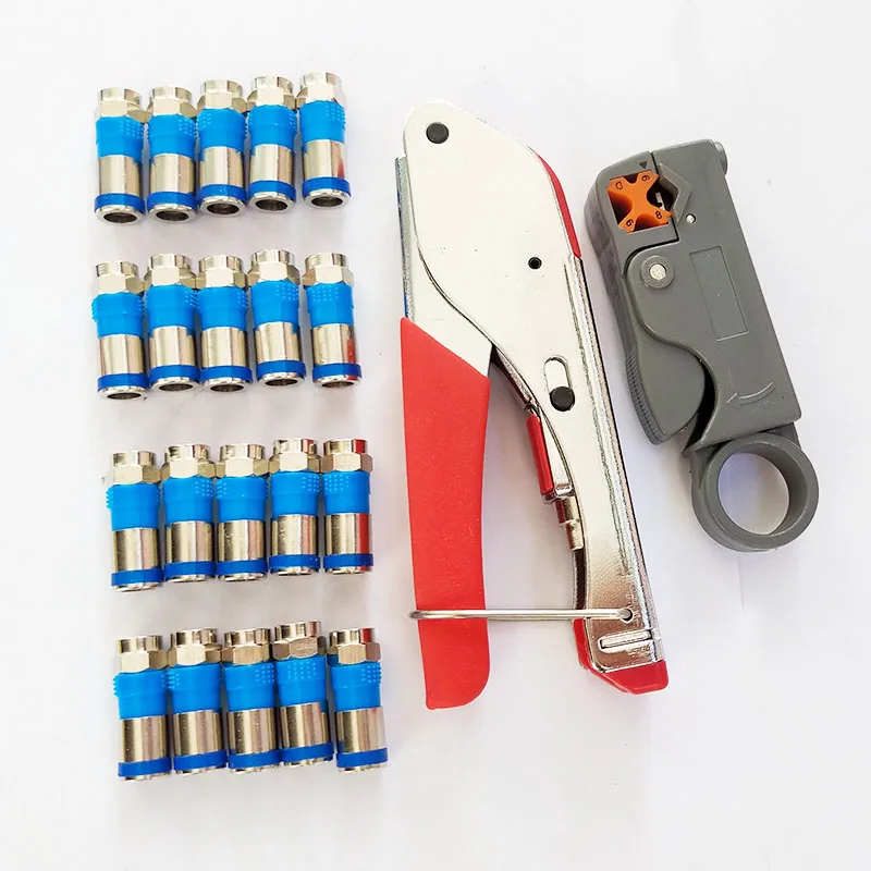 RG59 (4C) RG6 (5C) компрессионный соединитель обжимной инструмент коаксиальный кабель