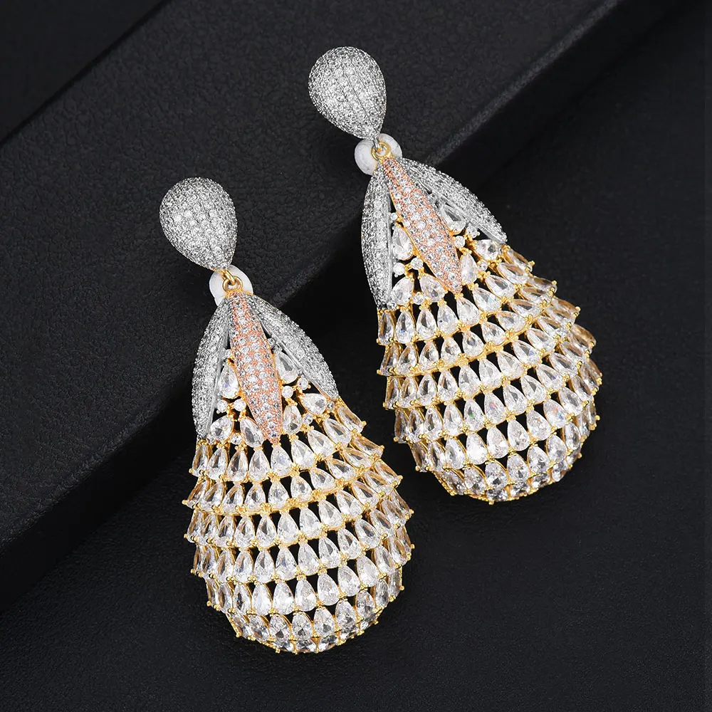 Роскошные серьги PineappleFull Mirco с фианитами нигерийские Свадебные Дубаи в ювелирных