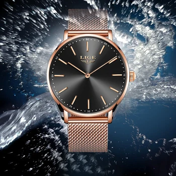Ultra thin Ladies Watch Brand Luxury Women Watches Waterproof Rose Gold Stainless Steel Quartz Wrist Watch Women montre femme Other Image