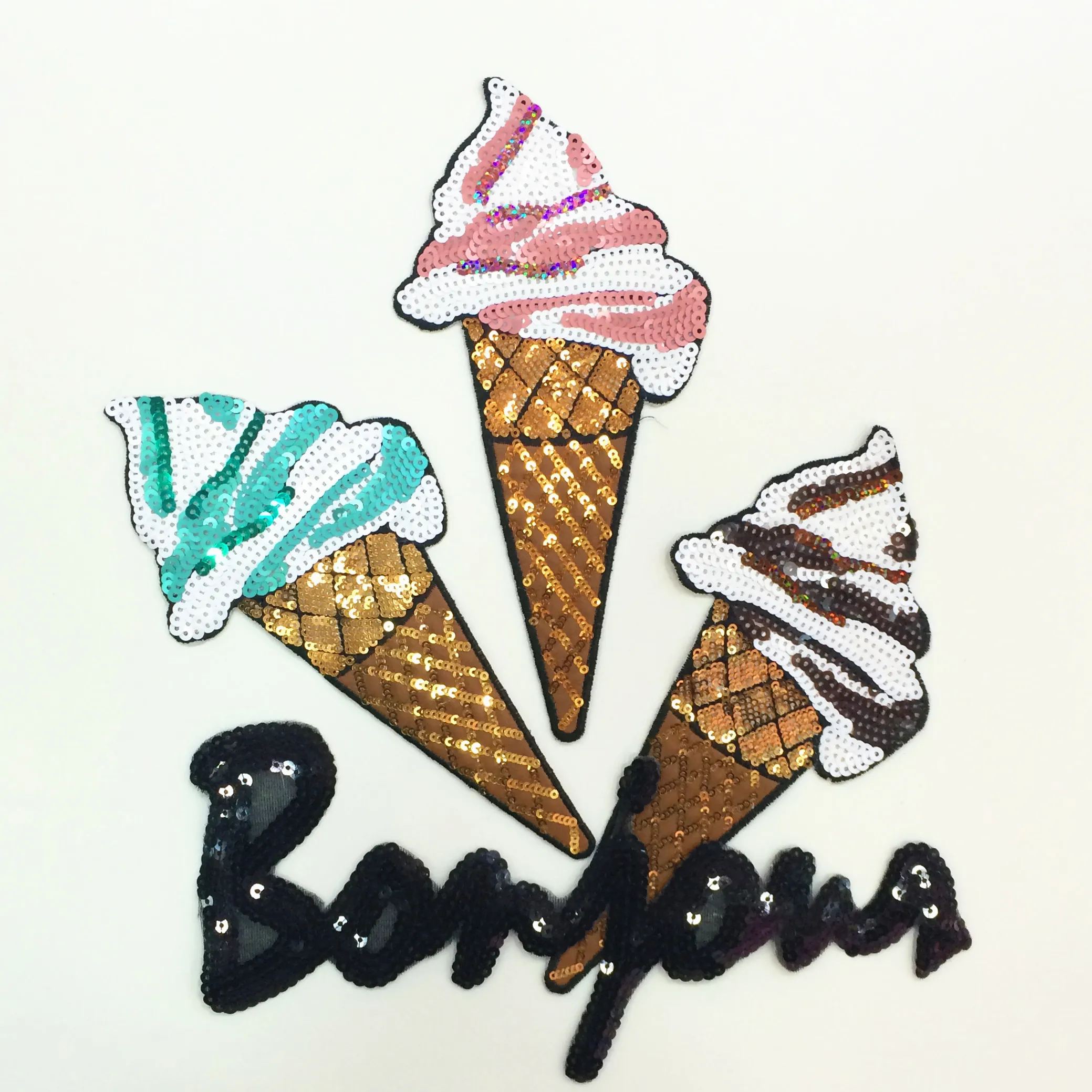 1 комплект изысканный модный цвет Мороженое черный слово розовый зеленый