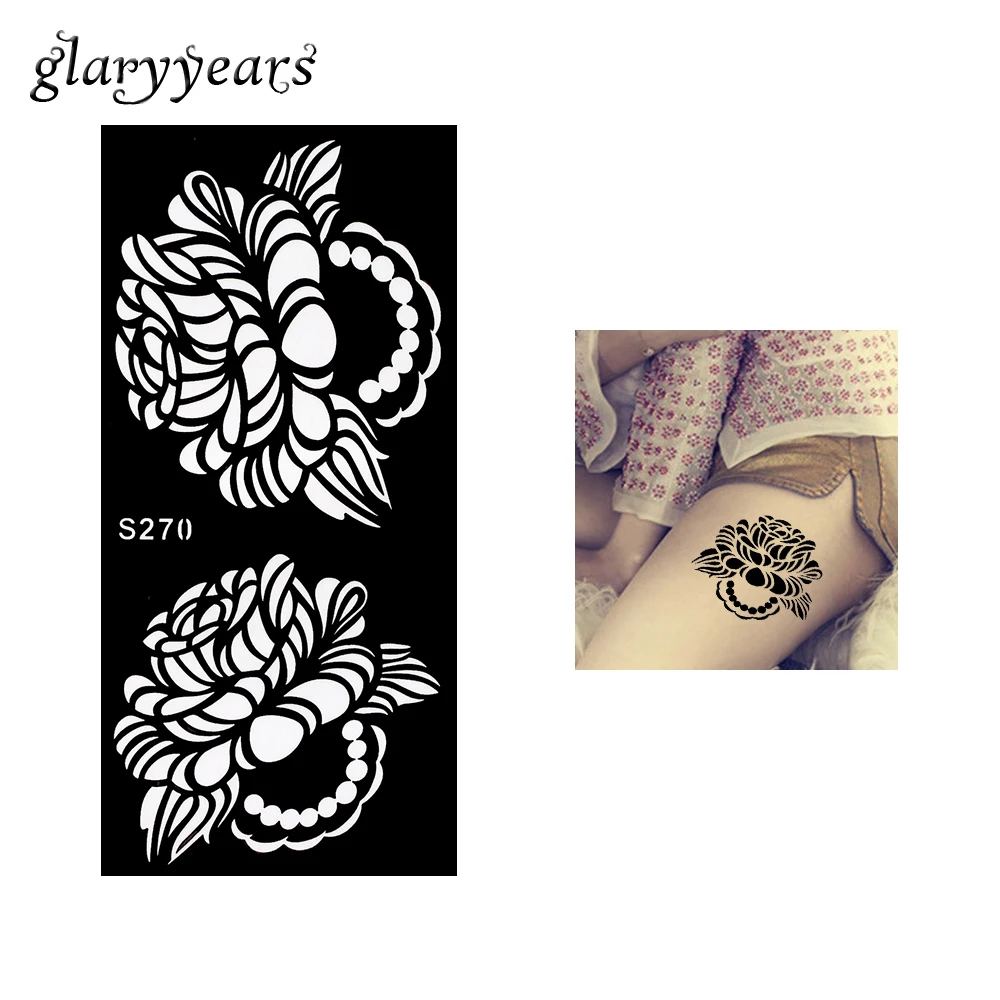 1 шт. оригинальный трафарет для татуировок хной женщин Женский Аэрограф боди арта