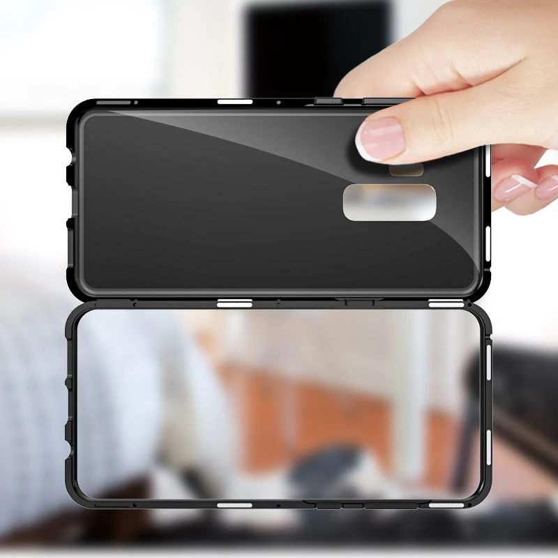 360 магнитный адсорбционный чехол для Samsung Galaxy S8 S9 Plus S7 Edge Note 9 8 магнитные чехлы из