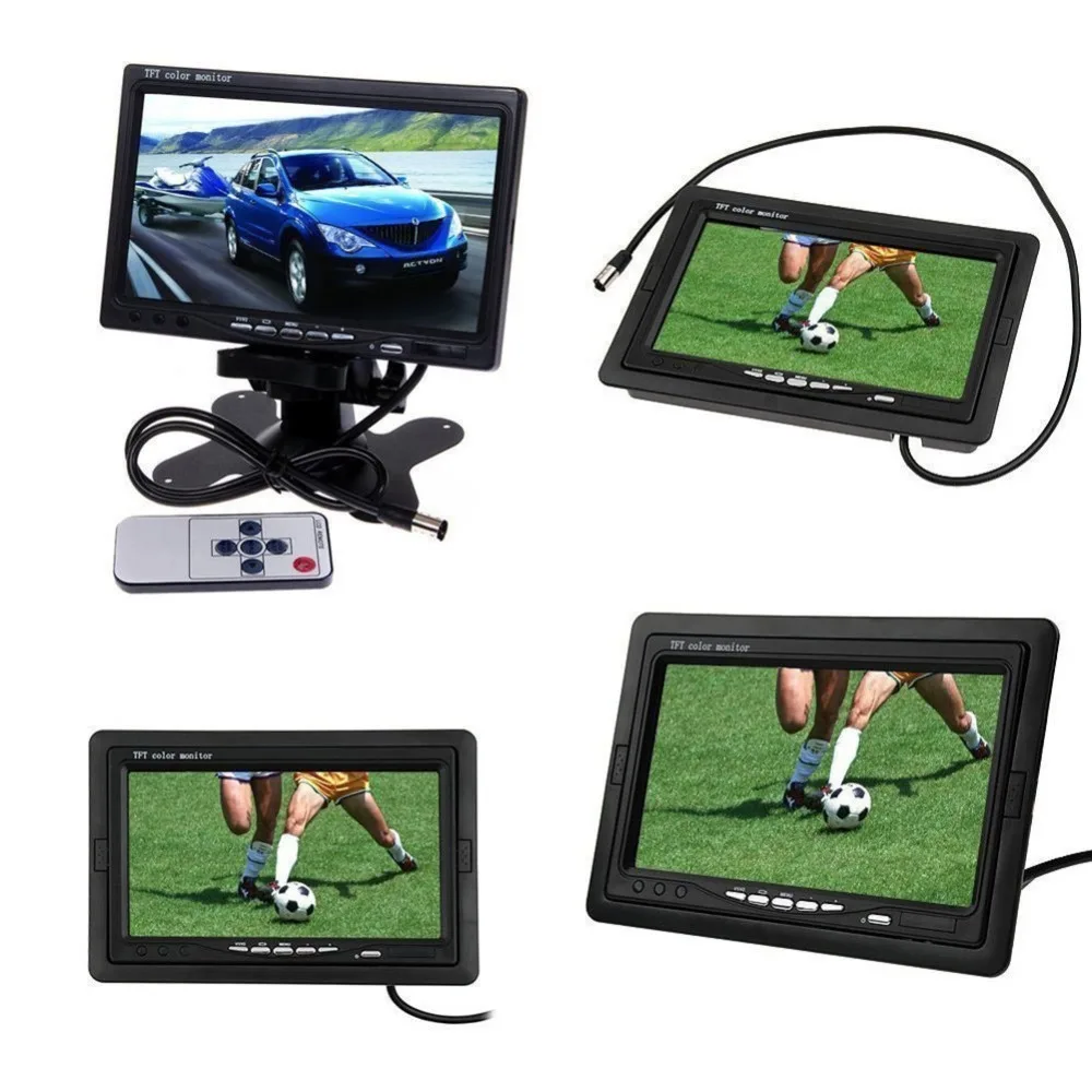 Цветной автомобильный монитор 7 &quotTFT LCD 2 видео вход подголовник DVD