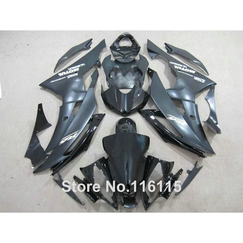 Инжекционного метода литья комплект пластиковых обтекателей для YAMAHA R6 2008-2013 Все Черный YZF R6 08 09-14 пользовательские обтекатель комплект DX69
