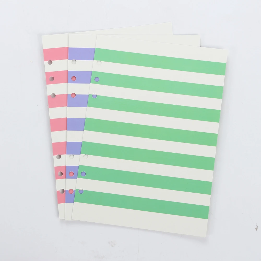 Новые оригинальные цветные линии узор разделители для спираль ноутбуков милый