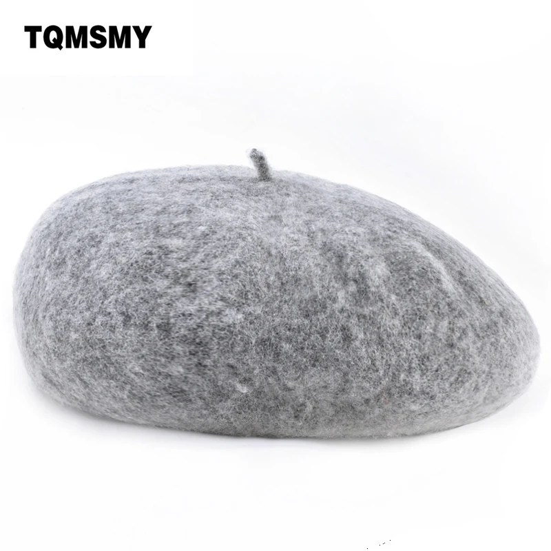 

TQMSMY Solid color woolen fabric hats for Women winter Berets Casual painter cap soft autumn girls hat warm bone Boina Feminina