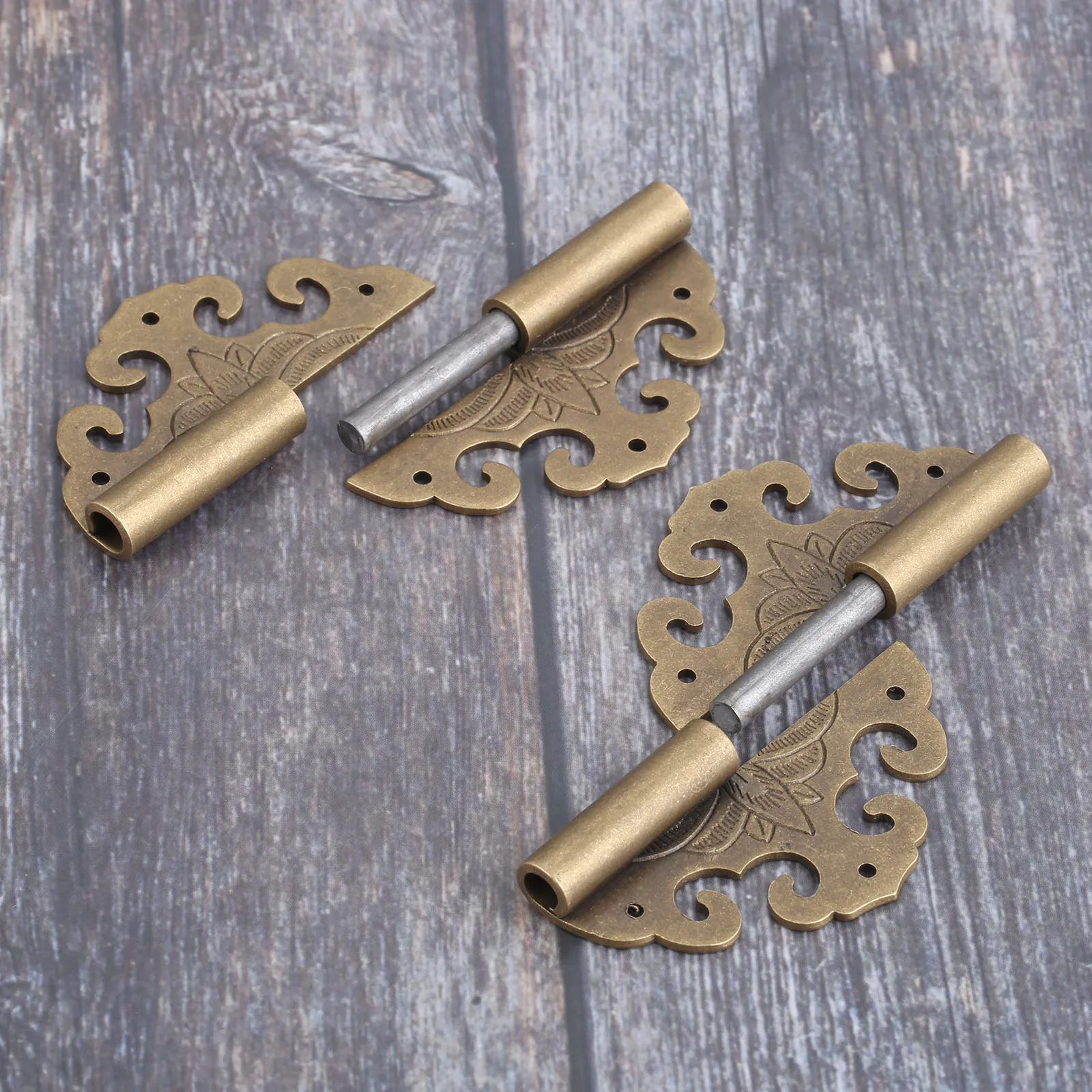 1 шт. латунные петли с летучими мышами и цветами Декор облачные деревянная