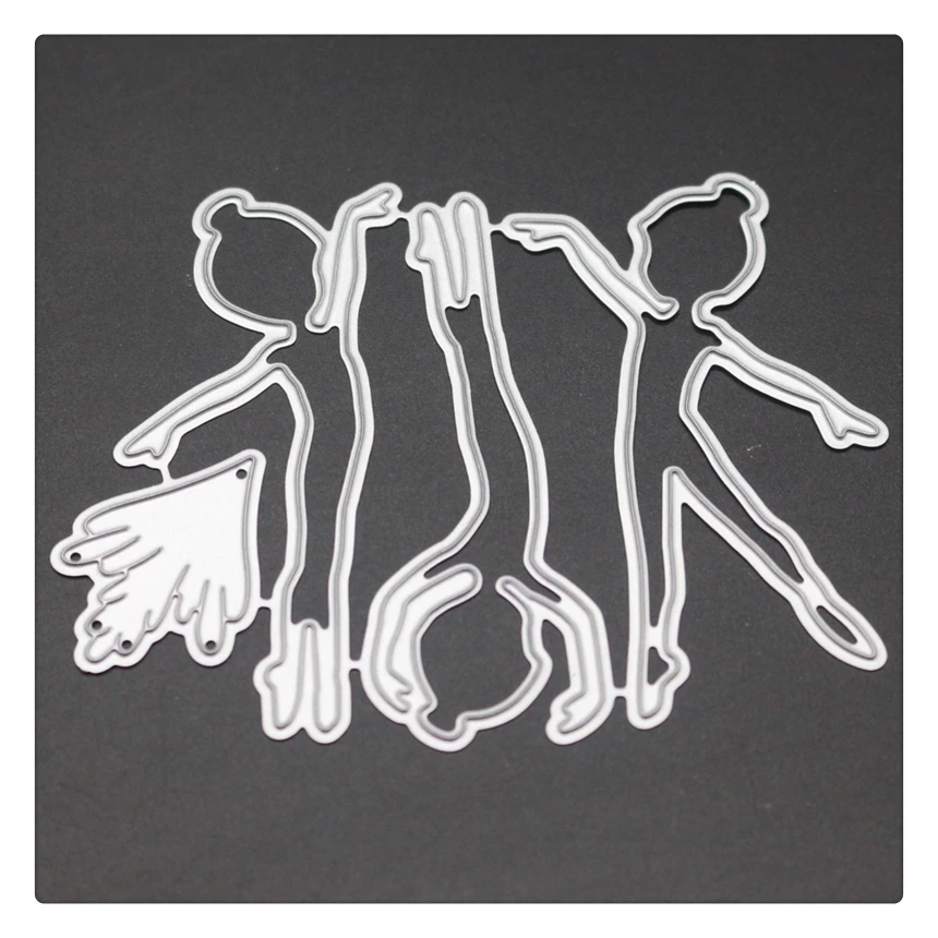 YINISE скрапбукинга металлические режущие штампы для трафареты балетные танцоры