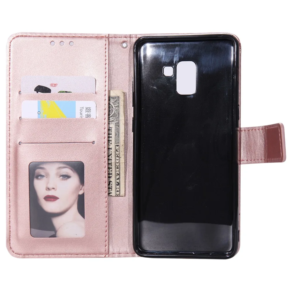 Retro Embossed Datura Flower Flip Leather Cover Case For Samsung Galaxy A3 A5 J3 J5 J7 2017 2016 Prime 2015 A8 Plus J2 Pro 2018 | Мобильные