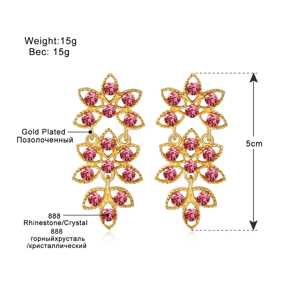 Mecresh уникальный кристалл в форме листика свадебные серьги для женщин эффектная