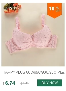 HAPPYPLUS 80C/85C/90C/95C размера плюс, женский бюстгальтер для кормления в горошек, хлопок, на косточках, пуш-ап, бюстгальтер, Передняя Кнопка, для беременных, интимное белье