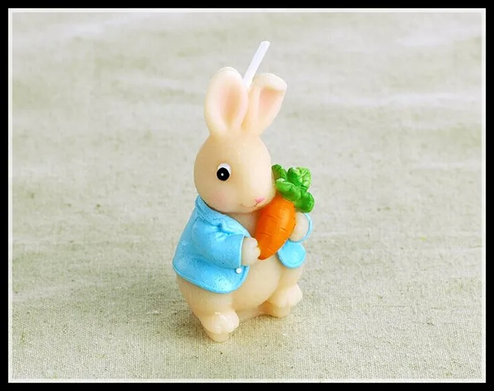 Прекрасный кролик свечи ребенка день рождения декоративные для дня украшения