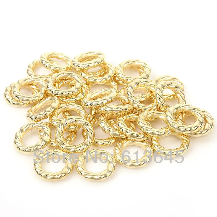 100 шт./лот Оптовая Пластиковые Золото Цвет Кулон Шарф Кольца DIY Аксессуары