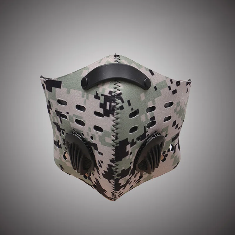 Camouflage Green Ветрозащитная велосипедная полумаска для езды на велосипеде, пылезащитный активированный уголь, дышащая Пылезащитная маска для езды на велосипеде, RR7356 - Цвет: Camouflage Green