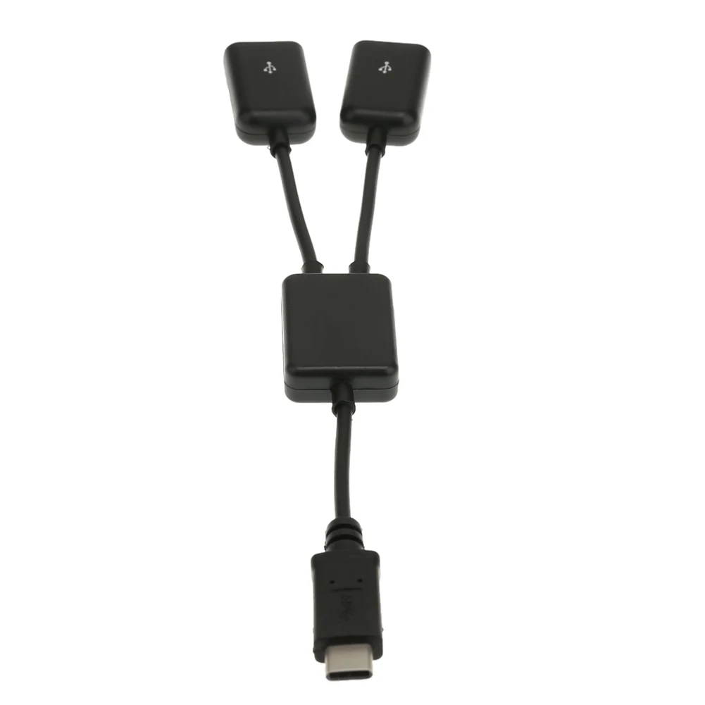 Кабель концентратор USB3.1 Type C OTG 2 в 1 USB 3 Штекерный с разъемом типа к двойному