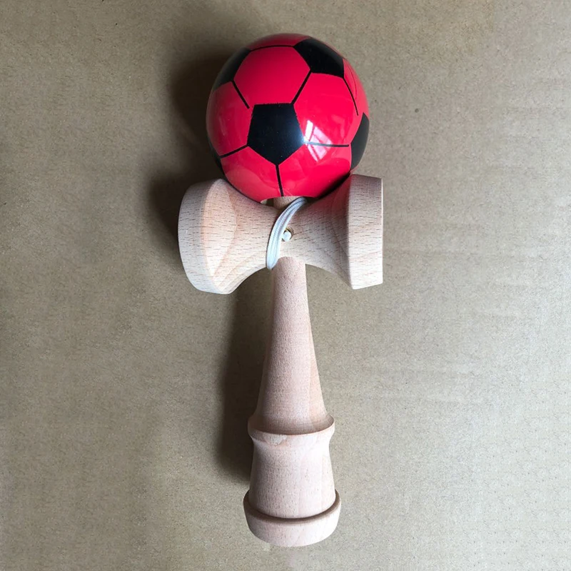 Профессиональный 18 см ПУ краска деревянный Kendama меч шары футбол шаблон умелое жонглирование игры мяч для взрослых детей Спорт на открытом воздухе