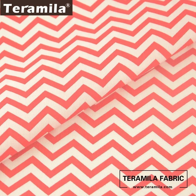 Teramila 100% хлопчатобумажная ткань твиловый материал для шитья волнистый дизайн