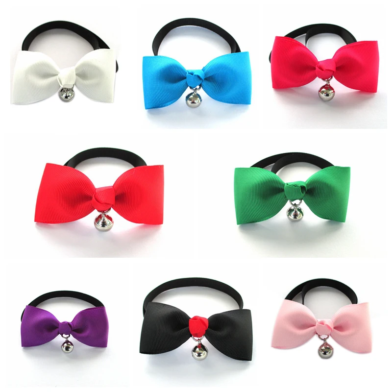 Регулируемый галстук-бабочка с бубенчиками для домашних питомцев 1 шт.