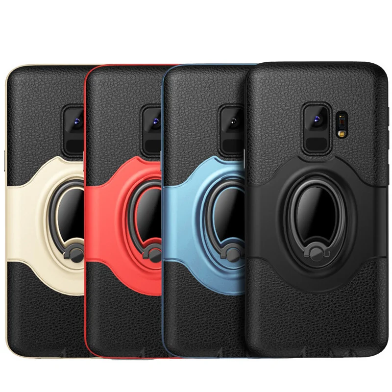 Чехол для samsung S9 S9plus чехол из ТПУ + ПК с магнитным кольцом бронированный Galaxy Plus