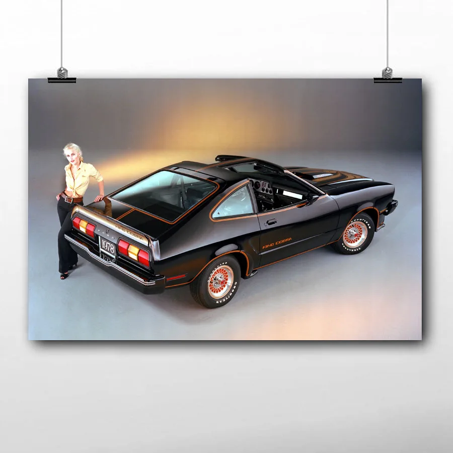 1978 Mustang королевская Кобра АВТОМОБИЛЯ ВИНТАЖНЫЙ настенный художественный постер