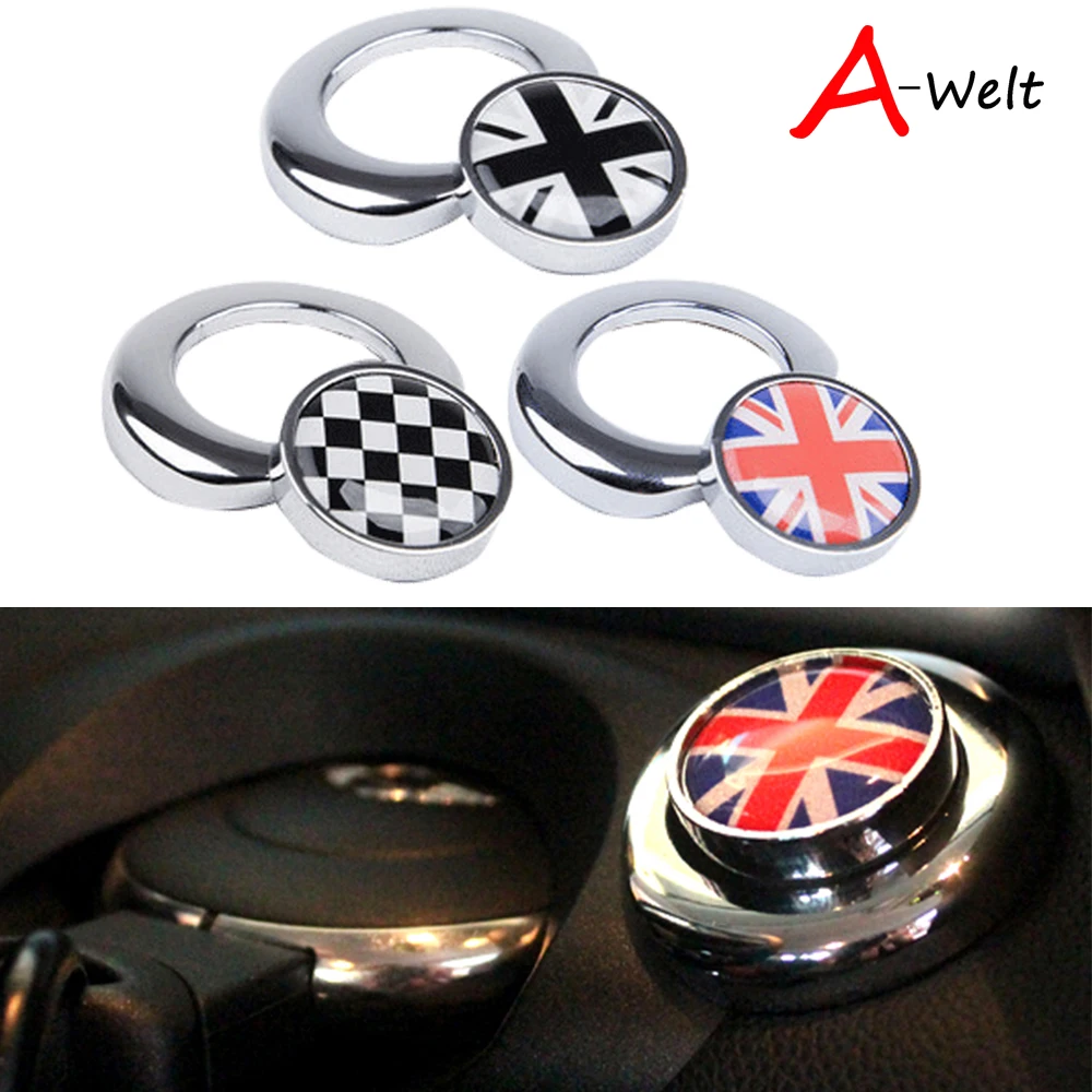 Двигатель один старт стоп крышка нажимной кнопки крышка украшения для 2nd Gen MINI Cooper one s coutryman R55 R56 R57 R58 R59 автомобиль-Стайлинг