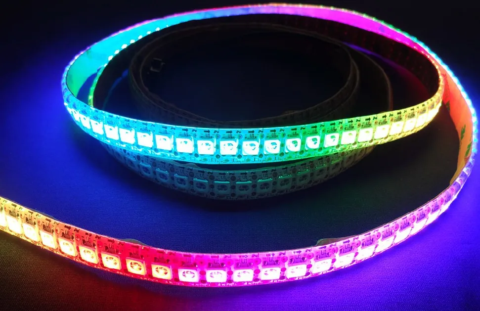 144 светодиода/м WS2812B (5050 rgb led со встроенным WS2811 IC) светодиодная Пиксельная полоса