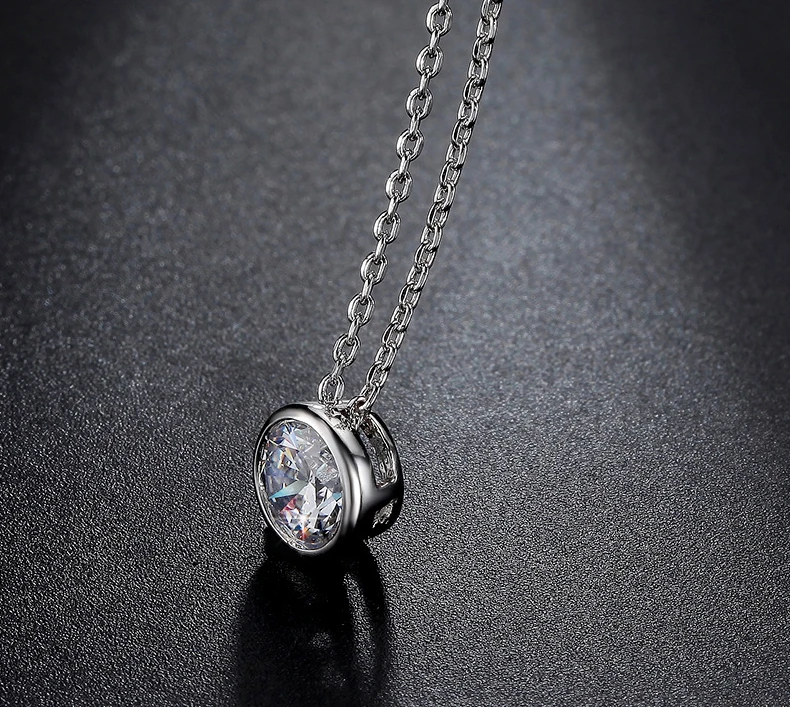 Фирменный дизайн простой стиль белый золотой цвет 1.25ct прозрачный Круглый фианит