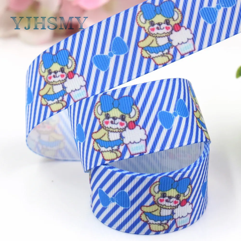 YJHSMY I-19103-309 10 ярдов 25 мм мультфильм печатных grosgrain ленты Подарочная упаковка DIY