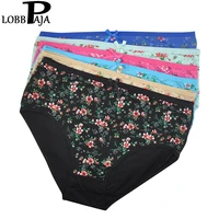 lobbpaja lot 6 pcs women underwear cotton high waist plus size sexy bikini ladies panties briefs mothers lingerie for women lp12