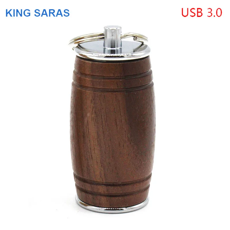 Серый KING SARAS стиль usb3.0 кленовый бочонок ложка Флешка 4 ГБ 8 ГБ 16 Гб ГБ 32 Гб кленовый usb 3,0 деревянный логотип гравировка usb флеш-накопитель - Цвет: Серый