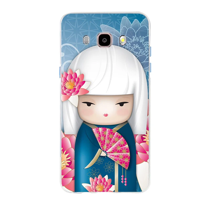 Kawaii японская кукла Kokeshi Мягкий Силиконовый ТПУ чехол для телефона Samsung Galaxy S6 S6edge A7