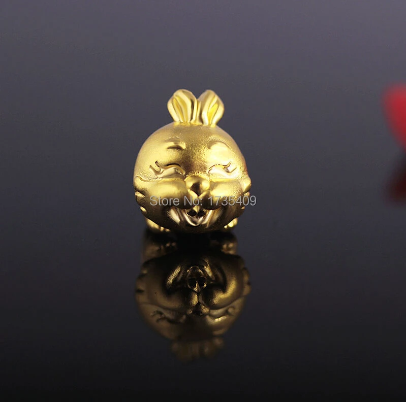 

New Arrival Authentic 24K Yellow Gold Pendant / 3D Lucky Rabbit Pendant / 1.56g