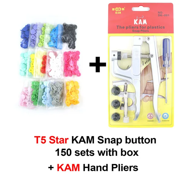 T5 Star KAM Tool KAM круглая звезда кнопки в форме сердца U форма крепежа оснастки плоскогубцы для T5 T3 пластиковые кнопки металла пресс щипцы+ 150 наборов кнопок - Цвет: T5 Star KAM Tool